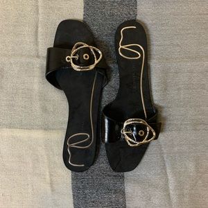 Zara Black & Silver Sandals